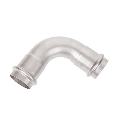 HYJ003 Ferrule connection water joint press reducing L stainless steel 304 sanitary pipe sanitary elbow fittings 
