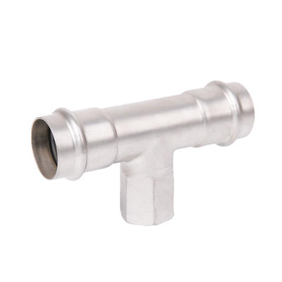HYJ008 cold water stainless steel 304 pipe joint press fit fittings Tee fitting 